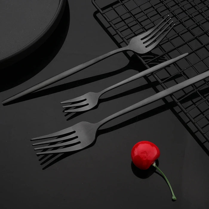 Matte Black Cutlery Set