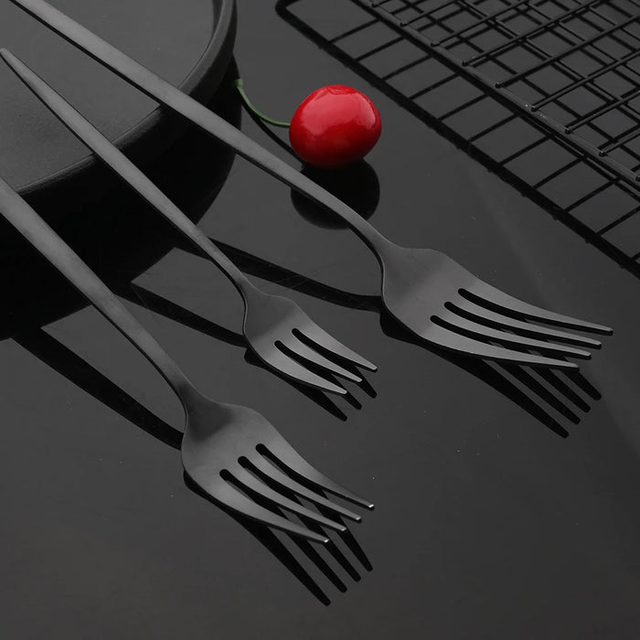 Matte Black Cutlery Set