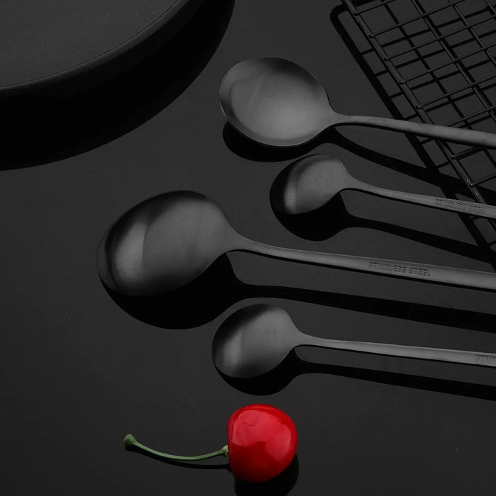 Matte Black Cutlery Set