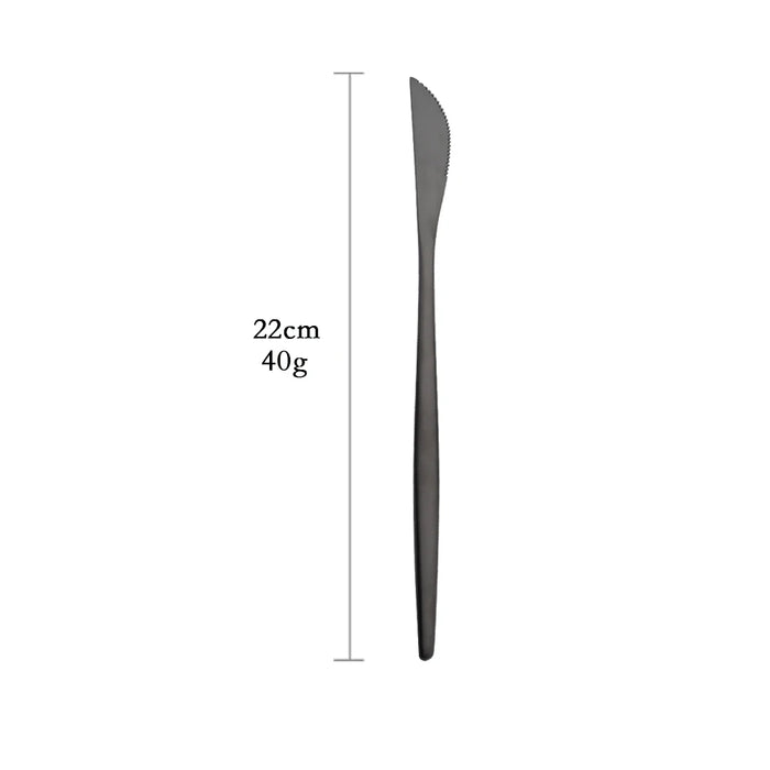 Matte Black Cutlery Set