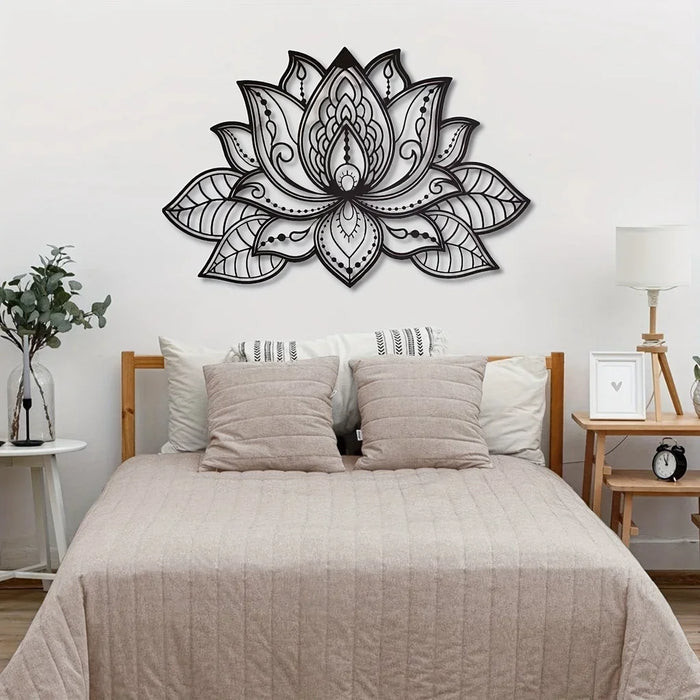 Lotus Flower Mandala Metal Wall Art